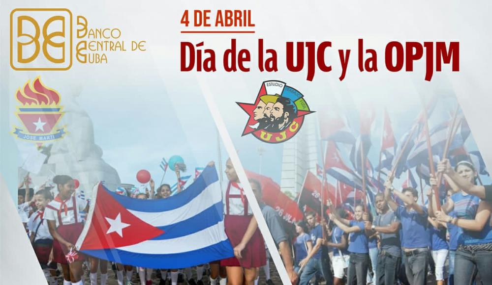 Imagen relacionada con la noticia :El Banco Central de Cuba celebra el aniversario de la UJC y de la OPJM
