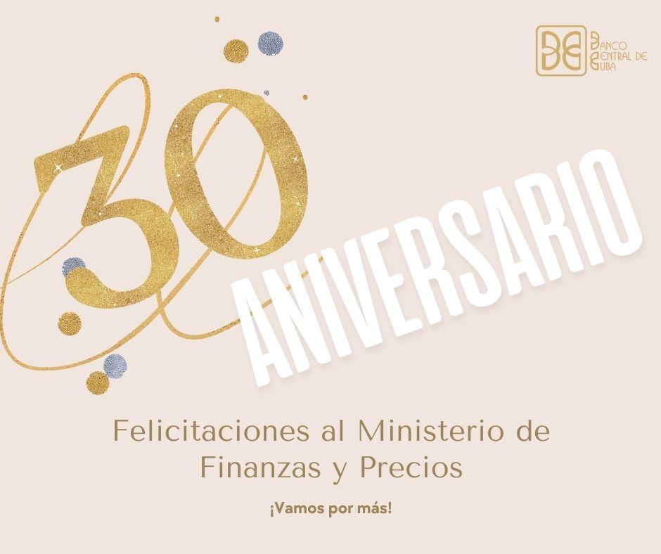 Imagen relacionada con la noticia :30 Aniversario del Ministerio de Finanzas y Precios (MFP)