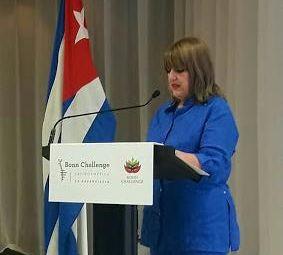 Imagen relacionada con la noticia :Intervención de la Ministra Presidente del Banco Central de Cuba, Irma Martínez Castrillón, en la apertura de la V Reunión del Desafío de Bonn Challenge Latinoamérica 2019