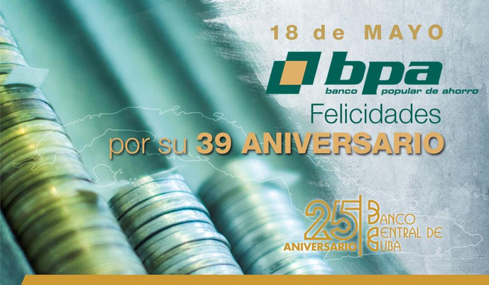 Imagen relacionada con la noticia :Aniversario 39 del banco de la familia cubana