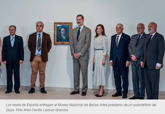 Imagen relacionada con la noticia :Reyes de España inauguran la primera exhibición de un Goya en Cuba