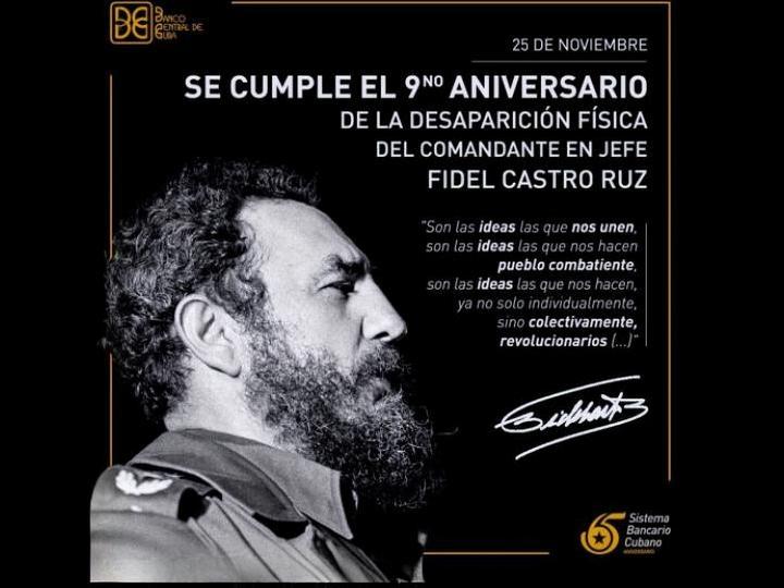 Imagen relacionada con la noticia:Fidel en la memoria de los bancarios cubanos