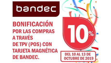 Imagen relacionada con la noticia :Bonificación de un 10% del 10 al 13 de Octubre en saludo al día del Trabajador Bancario