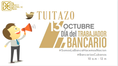 Imagen relacionada con la noticia :Tuitazo por el día del trabajador bancario y el aniversario 61 de la nacionalización de la banca