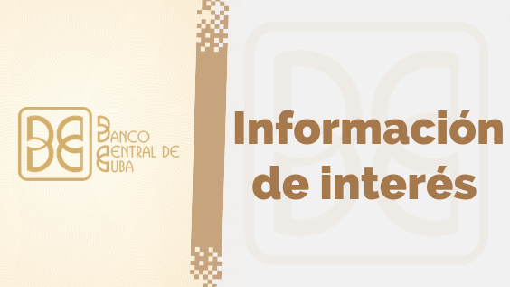 Imagen relacionada con la noticia :Información del Banco Central de Cuba