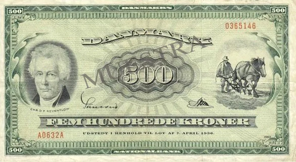 500 DKK - Anverso