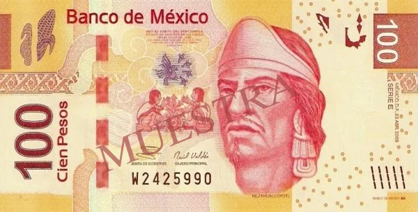 100 MXN - Anverso
