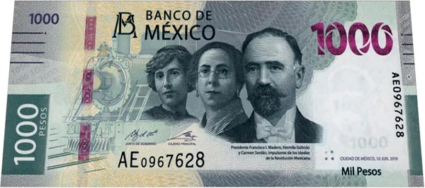 1000 MXN - Anverso