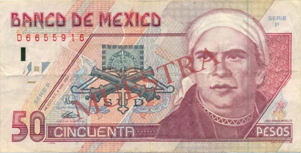 50 MXN - Anverso