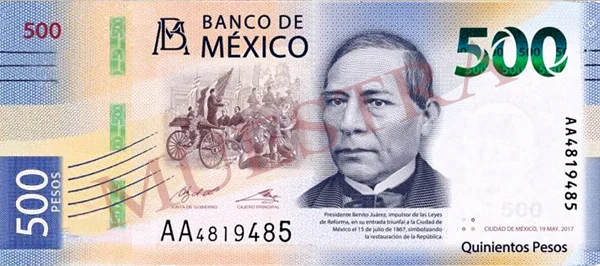 500 MXN - Anverso