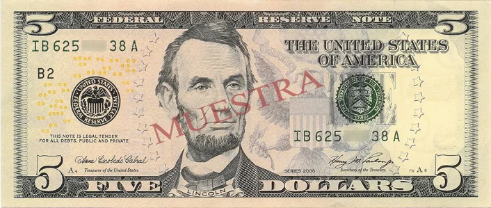 Billete $5