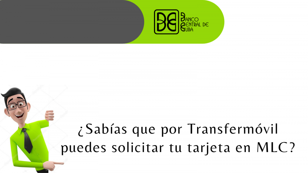 Solicitud de tarjetas en MLC desde la APK Transfermóvil Banco Central